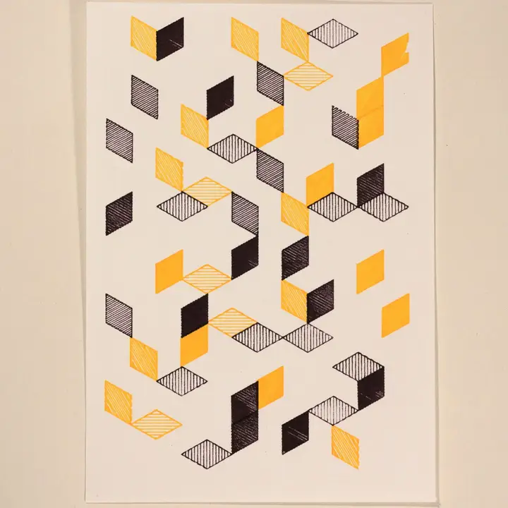 Hexagons/cubes explorations III
