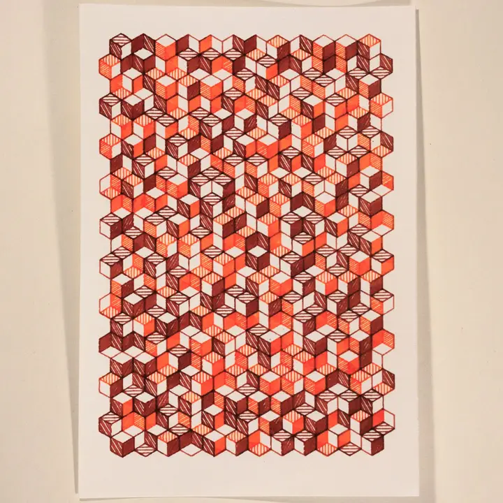 Brown and black cubes